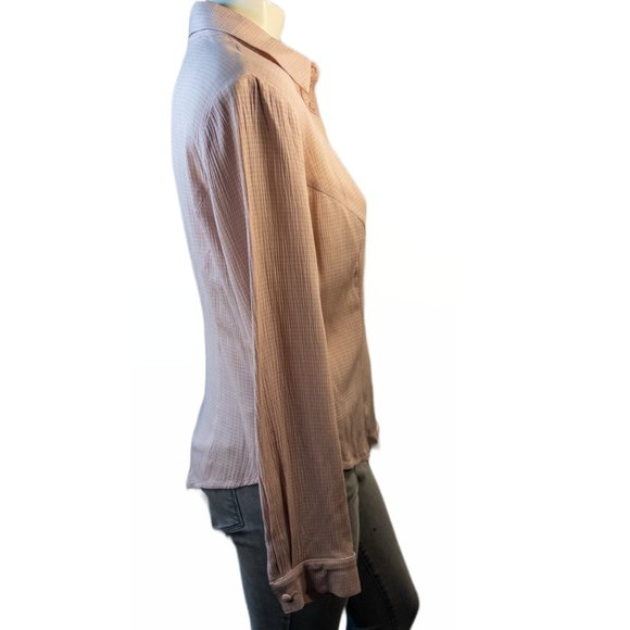 New Frontier Womens Size Small Pink Shirt Button Up Western Collared Brand New - Picture 4 of 12